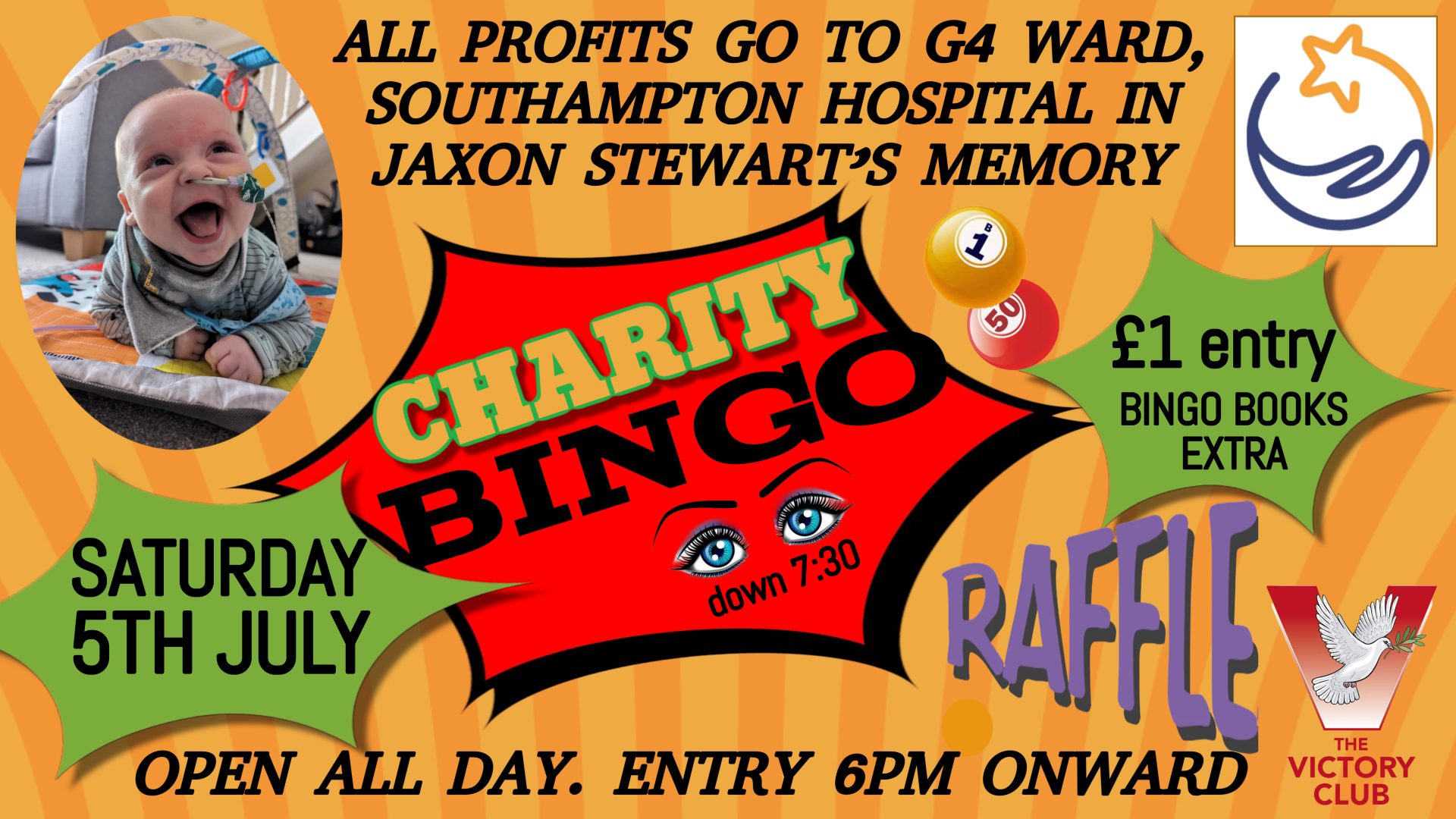 Charity Bingo Raffle Saturday 5th July
