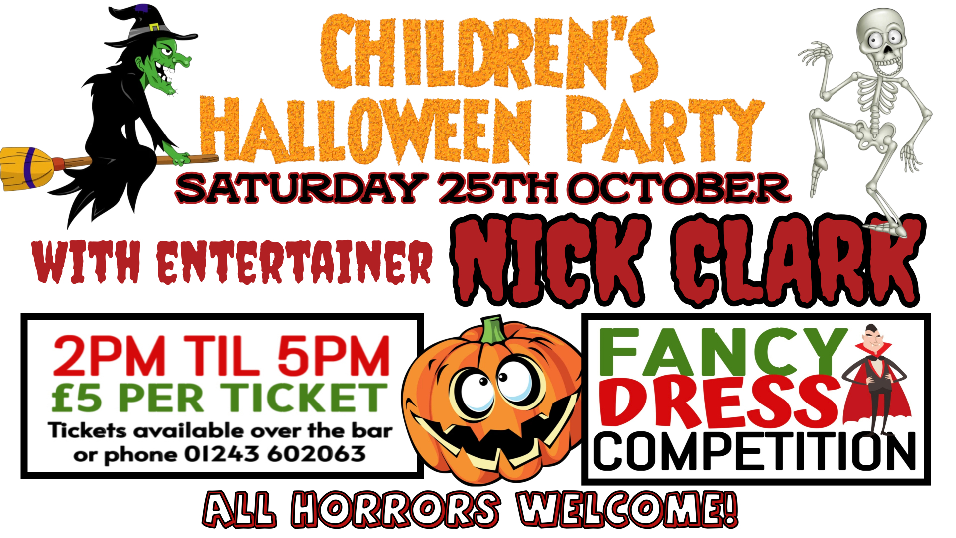 Children’s Halloween Party Saturday 25th October