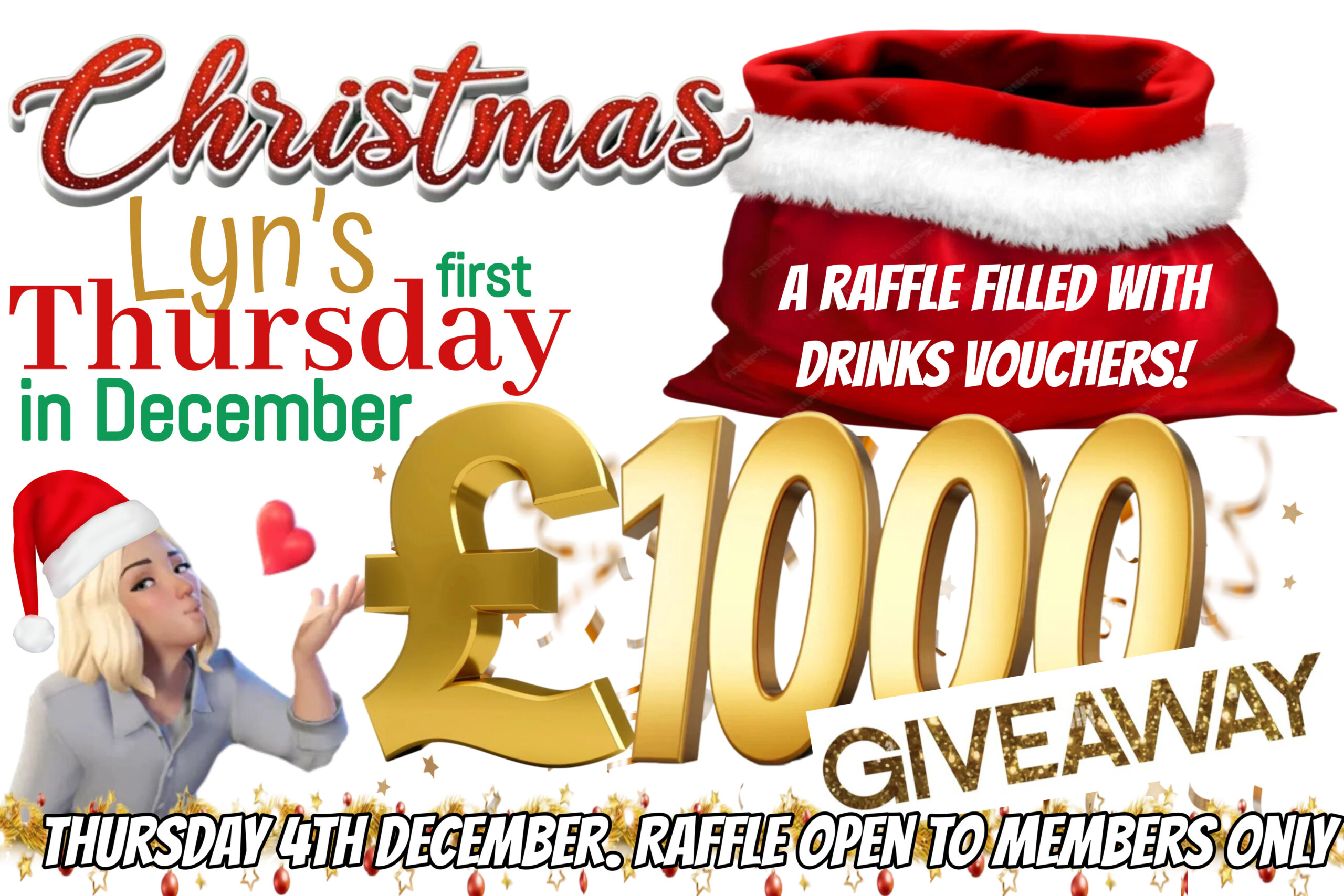 Lynn’s first Christmas Thursday Raffle at the Victory Club