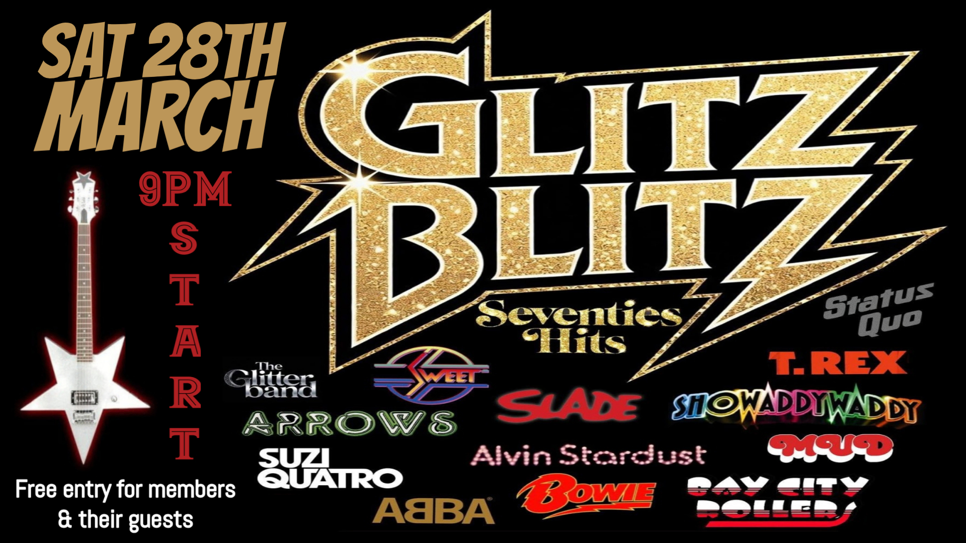 Glitz Blitz Cover Band Saturday 28th March