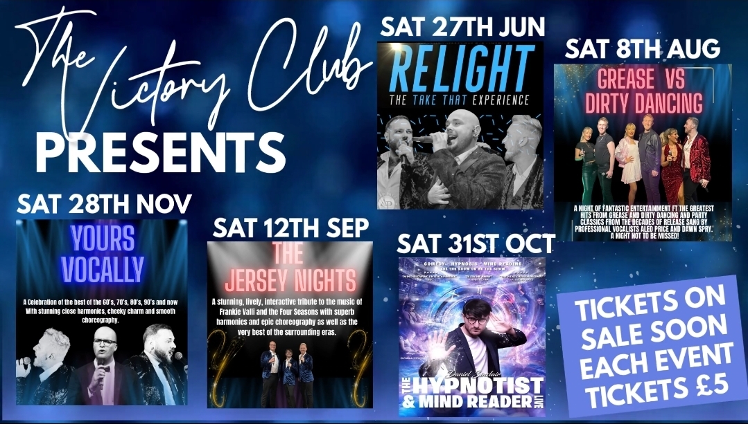 The Victory Club Selsey Presents a Huge Line Up of Live Entertainment