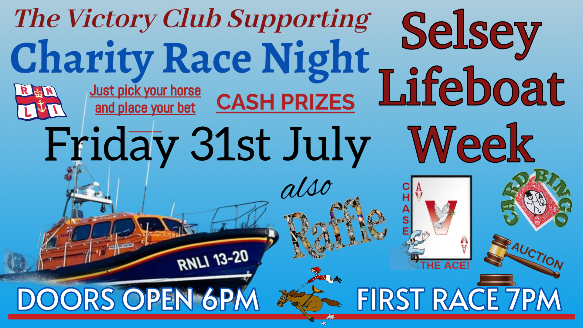 Selsey Lifeboat Week Charity Race Night Friday 31st July