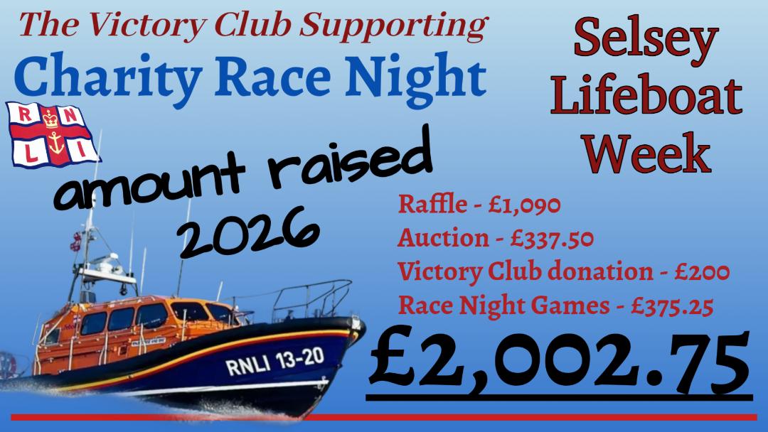 The Victory Club Supporting RNLI Charity Race Night